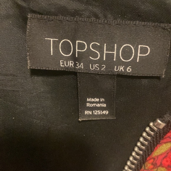 3/$15 Top Shop Floral Bomber Small - Picture 3 of 4